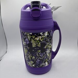 Under Armour‎ Playmaker 64oz Water Jug Bottle Insulated Cooler Purple Camo New